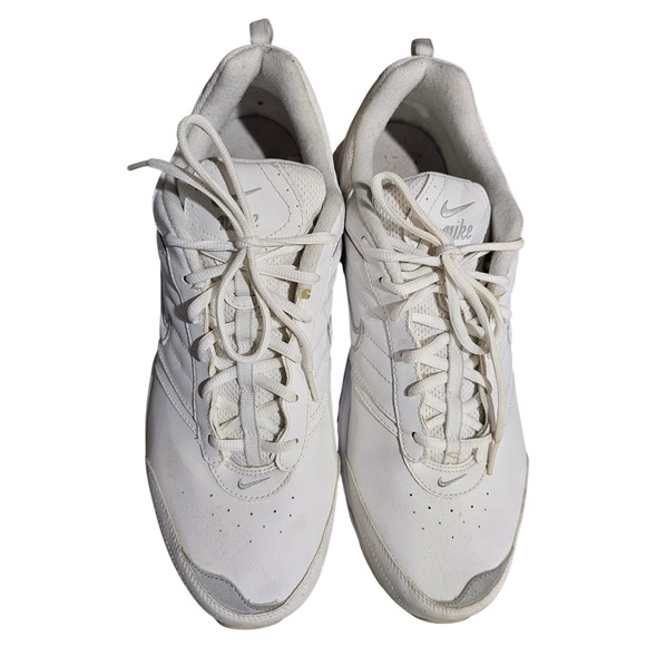 Nike Mens White Leather Athletic Running Shoes Size 14 - Picture 2 of 7